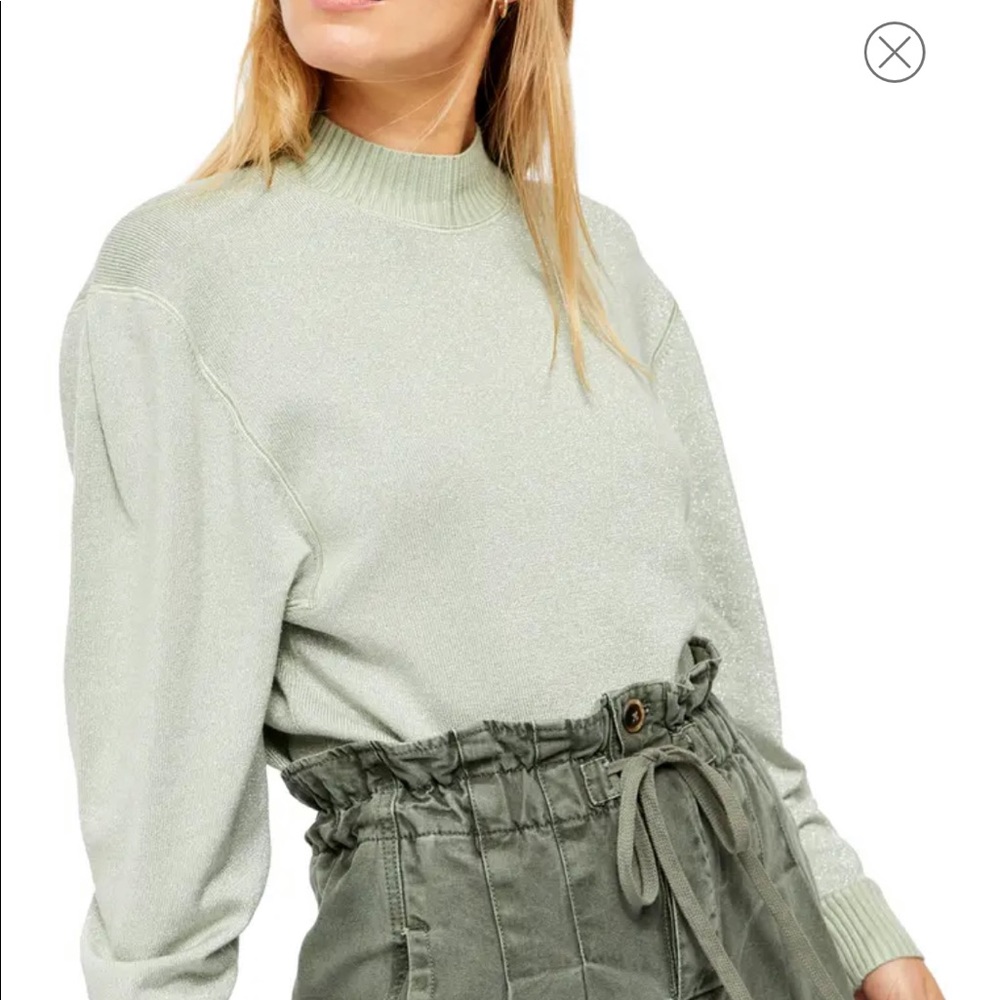 Free People Starry Night Frosted Fern  Sweater L